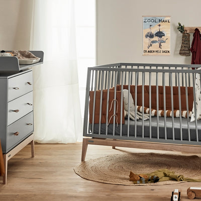 Leander Luna™ Baby Cot, 120x60 cm, Grey