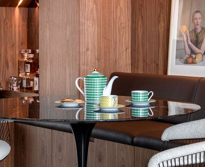 Porcelianiniai puodeliai Chess 4 vnt.