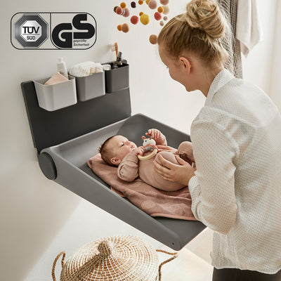 Leander Wally™ wall mounted changing table, Dusty grey