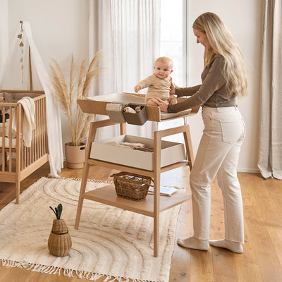 Leander Linea™ Changing Table w. foam cushion, Beech