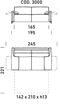 Sofa - lova Carol