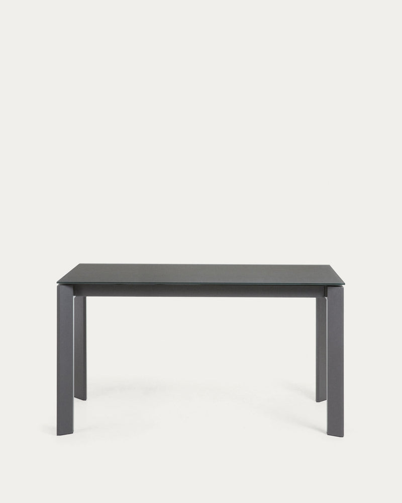 Išskleidžiamas pilko stiklo stalas Axis  160(220) x 90 x 76 cm (Copy)