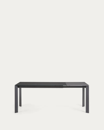 Išskleidžiamas pilko stiklo stalas Axis  160(220) x 90 x 76 cm (Copy)