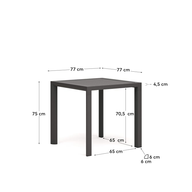 Culip pietų stalas 77 x 77 cm