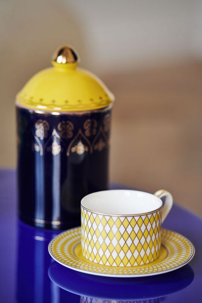 Porcelianiniai puodeliai Chess 4 vnt.